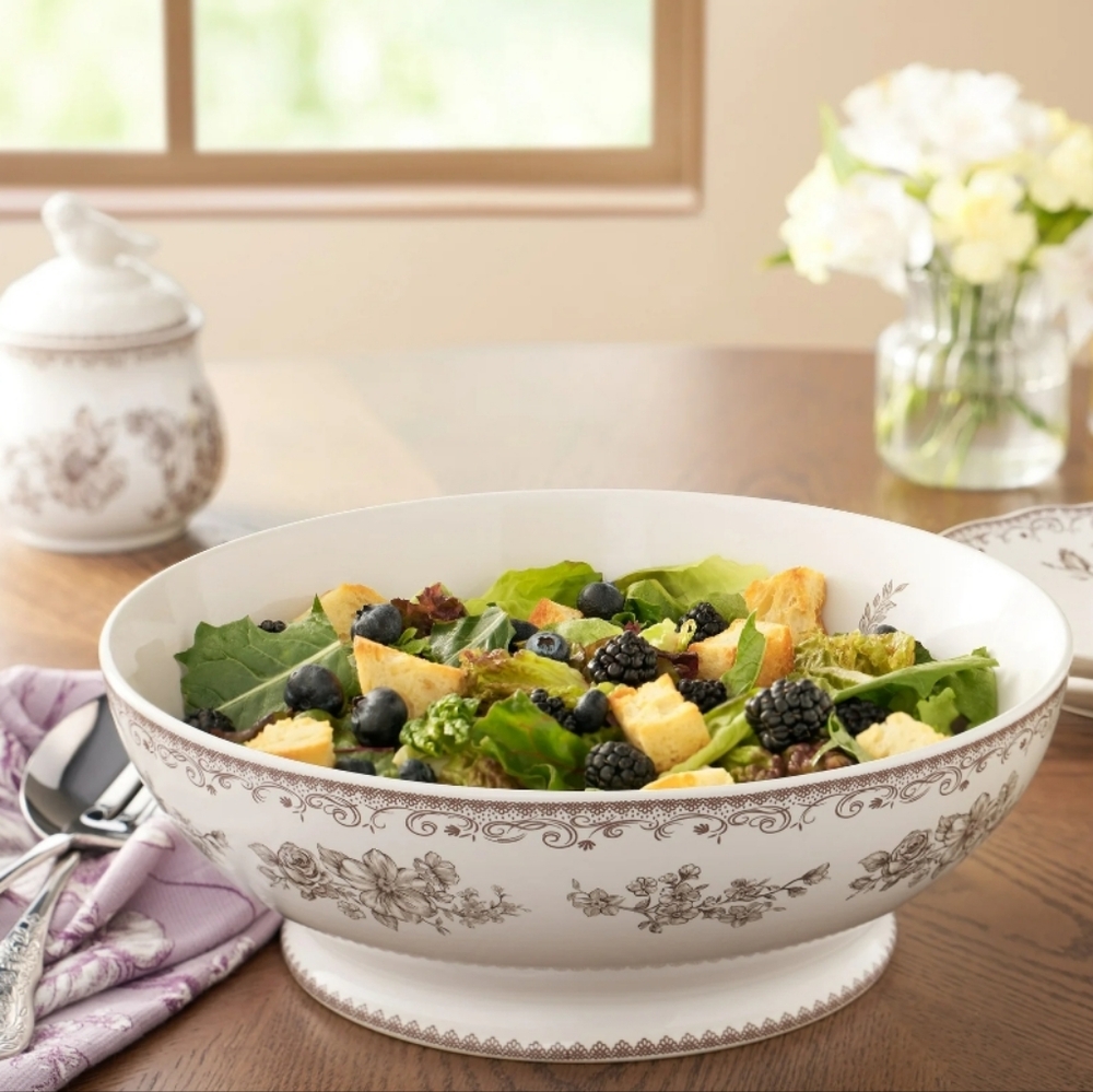 ❤️ New 2025 The Pioneer Woman Agatha Brown 11" Serving Bowl Serveware Collection